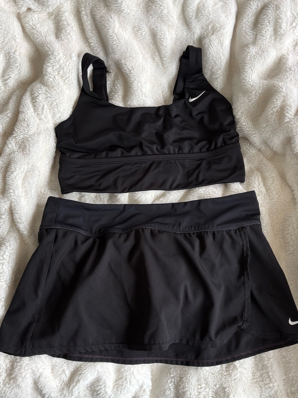 Nike Black Sports Bra and Skort Set
